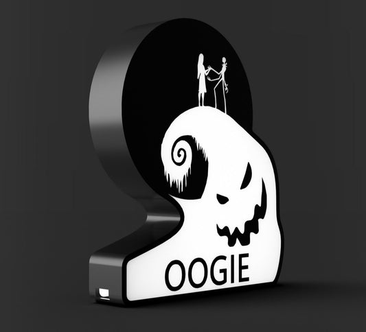 Personalized Name Nightmare Before Christmas 3D Printed Light Box, Christmas Lighting, Night Light for Kids, Christmas Night Light