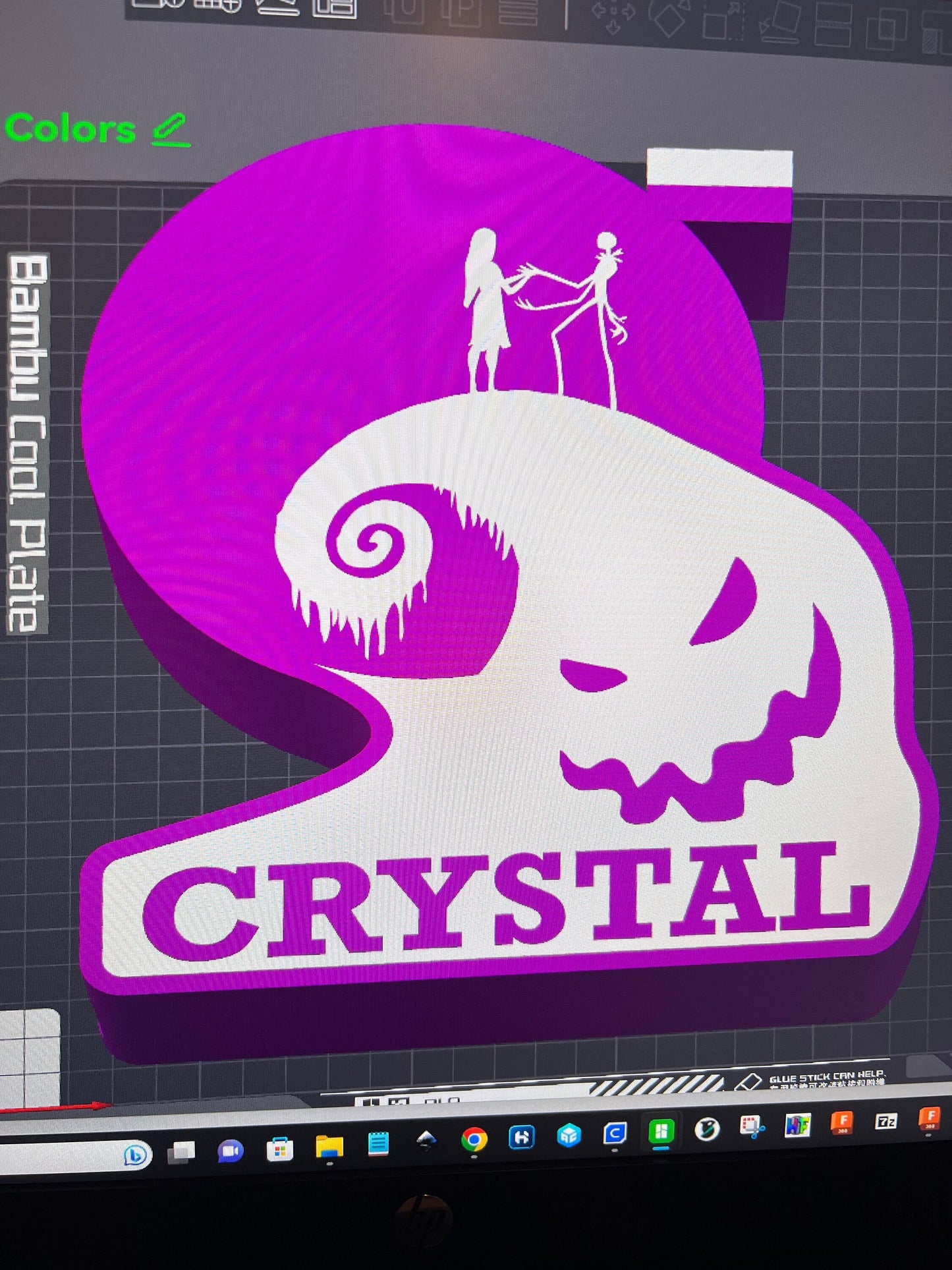 Personalized Name Nightmare Before Christmas 3D Printed Light Box, Christmas Lighting, Night Light for Kids, Christmas Night Light