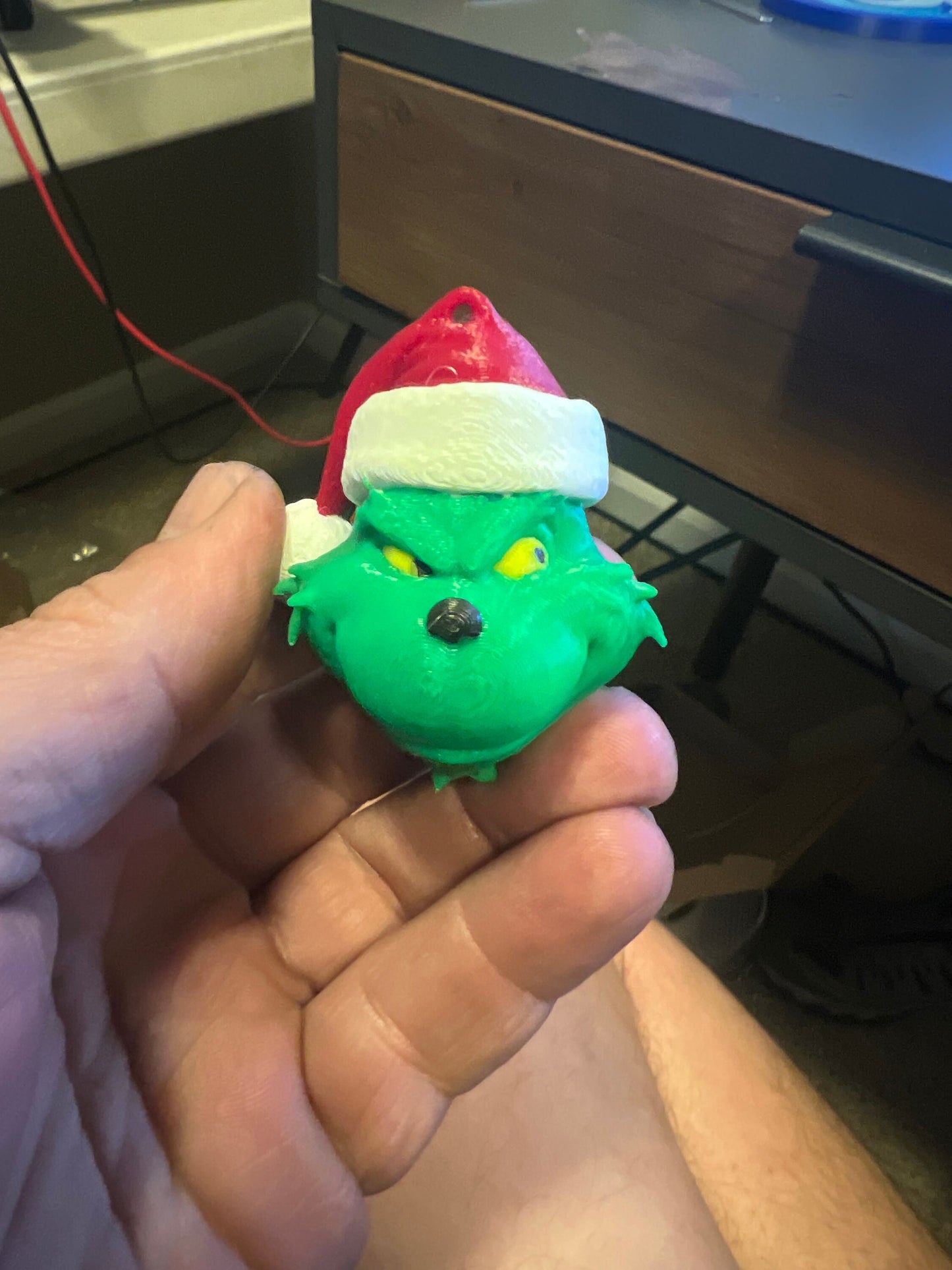 Grinch Christmas Tree 3D Printed Ornament, 3D Printed Decor Gift, Xmas Ornaments, Holiday Decorations, Grinch Accessories, Grinch Home Decor