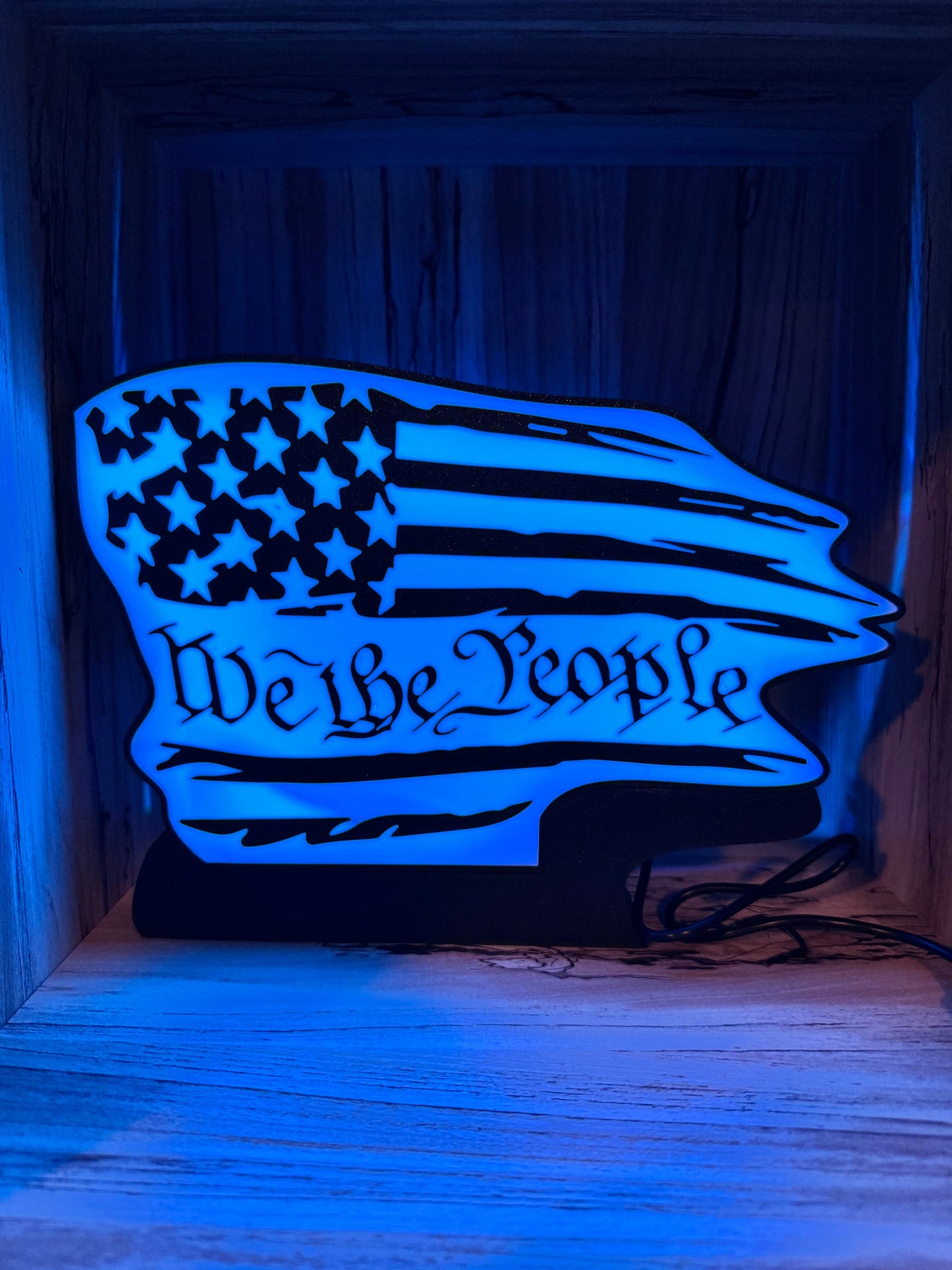 We The People Flag Light Box