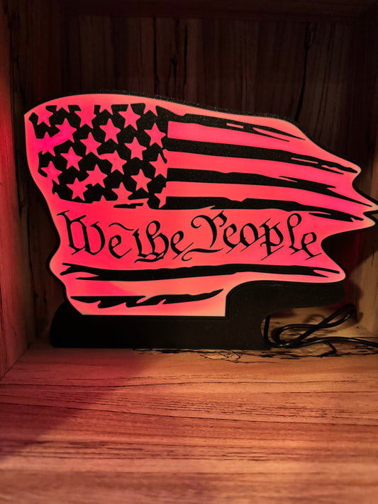 We The People Flag Light Box
