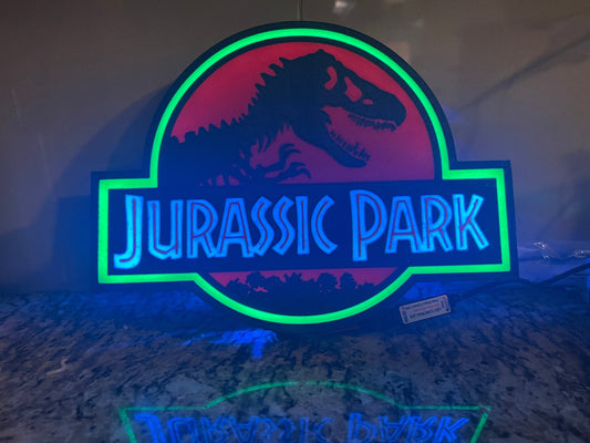 Custom Jurassic Park Light Box, Dinosaur Christmas Gift, Dinosaur Decor, Movie Lover Gift, Movie Home Decor