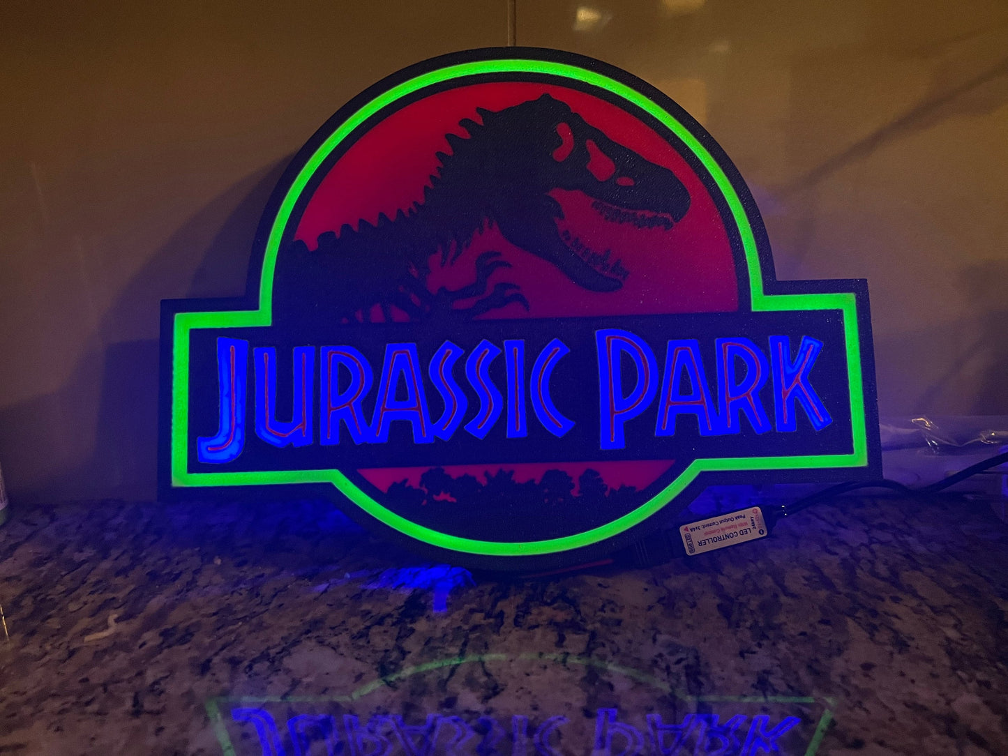 Custom Jurassic Park Light Box, Dinosaur Christmas Gift, Dinosaur Decor, Movie Lover Gift, Movie Home Decor