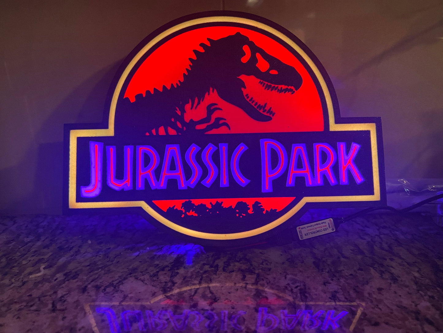 Custom Jurassic Park Light Box, Dinosaur Christmas Gift, Dinosaur Decor, Movie Lover Gift, Movie Home Decor