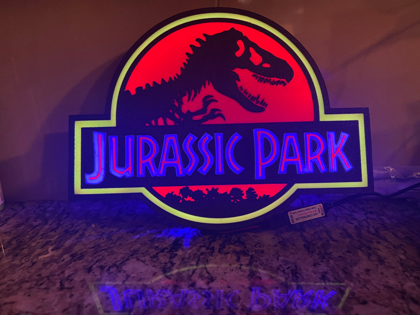 Custom Jurassic Park Light Box, Dinosaur Christmas Gift, Dinosaur Decor, Movie Lover Gift, Movie Home Decor