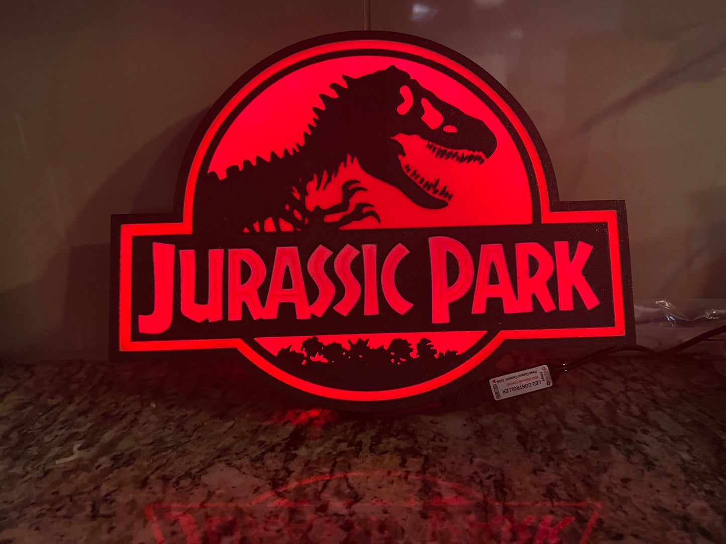 Custom Jurassic Park Light Box, Dinosaur Christmas Gift, Dinosaur Decor, Movie Lover Gift, Movie Home Decor