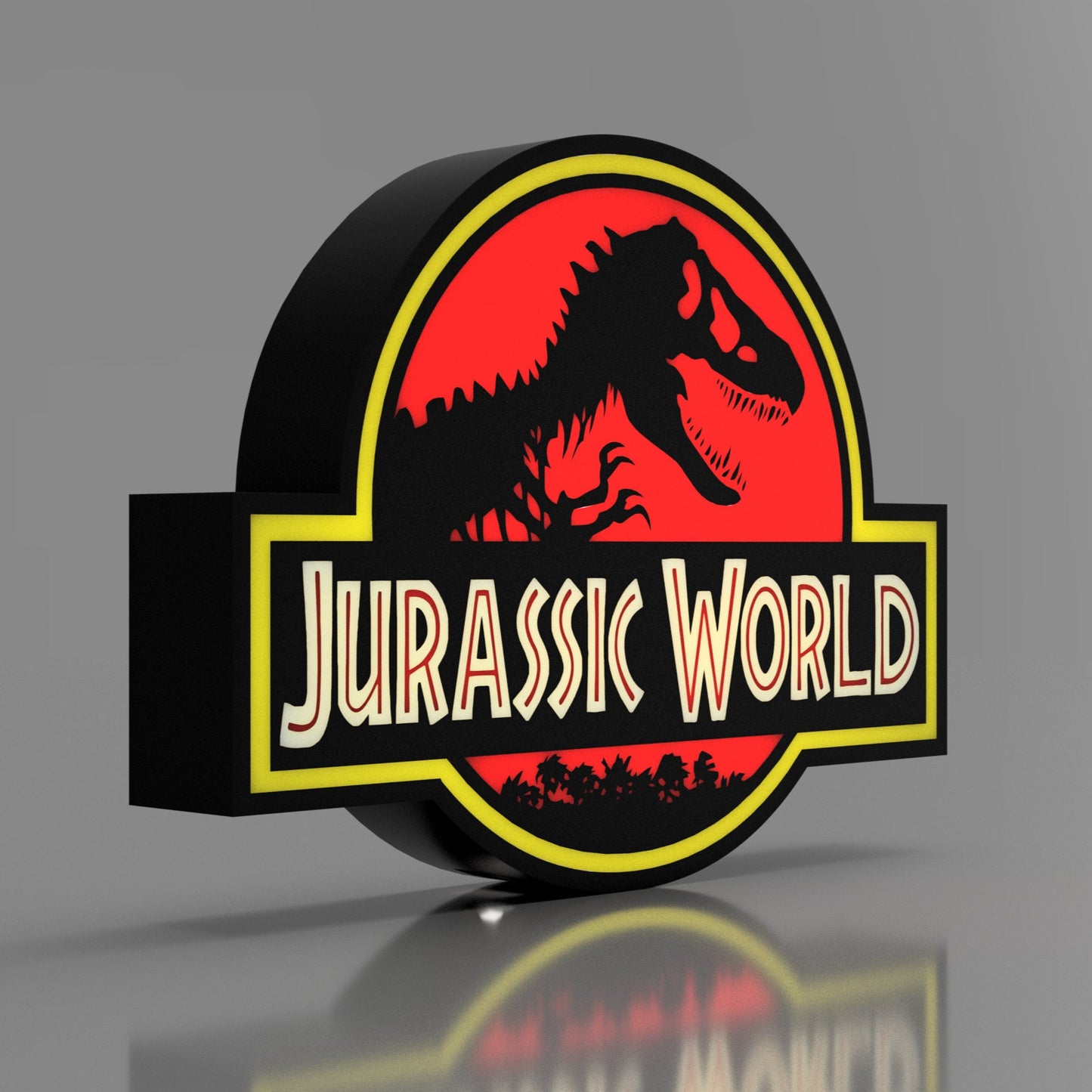 Custom Jurassic World Light Box, Light Up Sign Gift, Jurassic World Birthday Gift, Wall Decor Light, Table Top Light