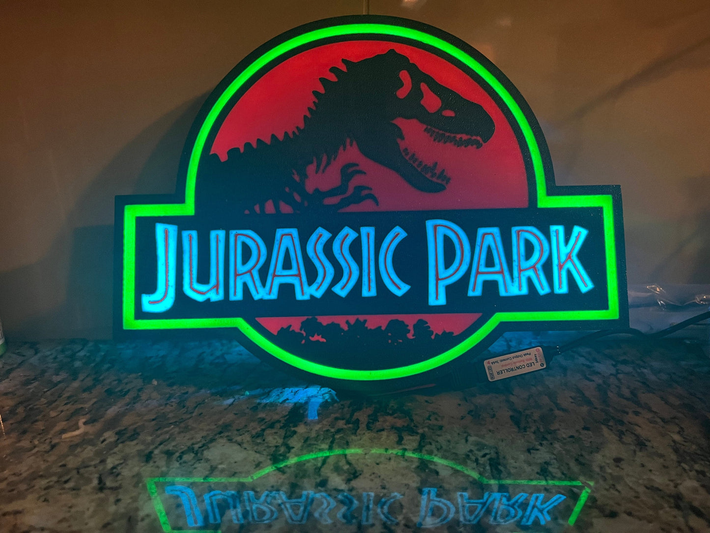 Custom Jurassic Park Light Box, Dinosaur Christmas Gift, Dinosaur Decor, Movie Lover Gift, Movie Home Decor