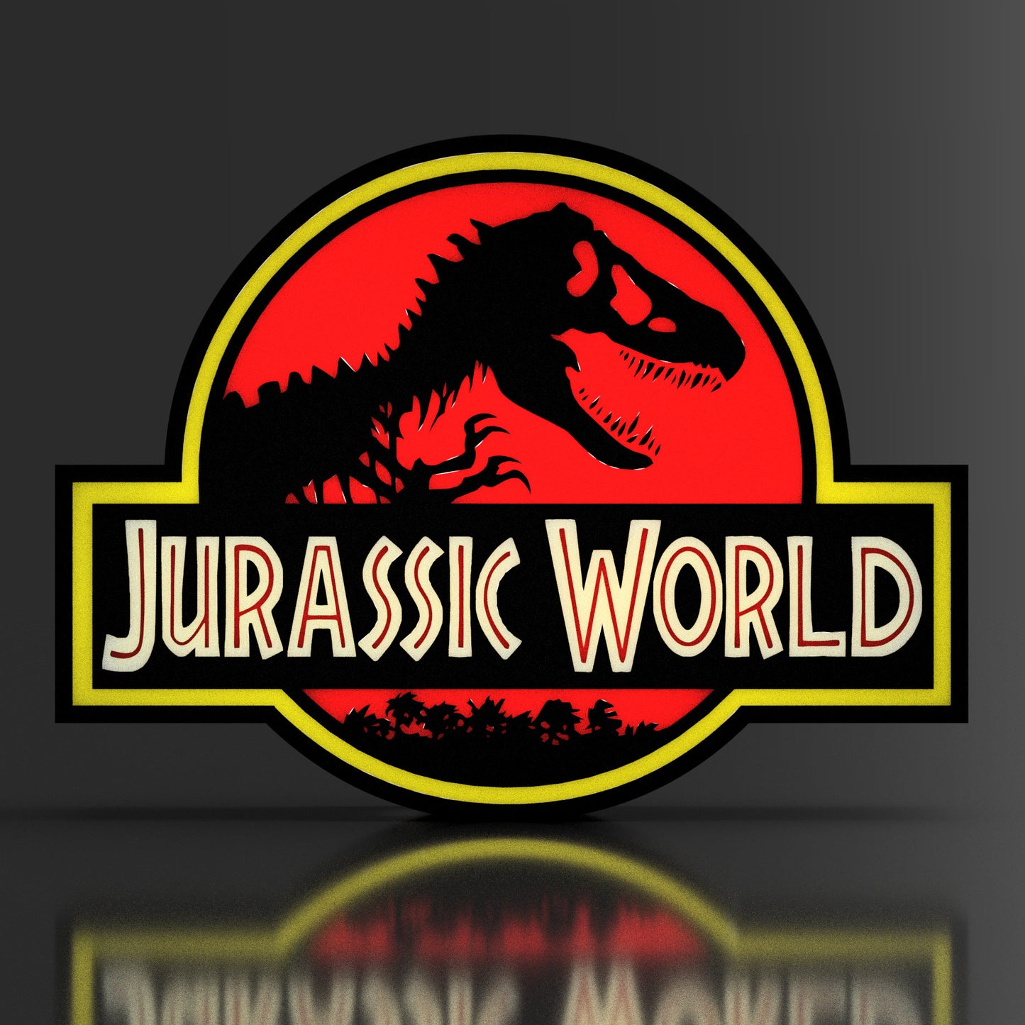 Custom Jurassic World Light Box, Light Up Sign Gift, Jurassic World Birthday Gift, Wall Decor Light, Table Top Light