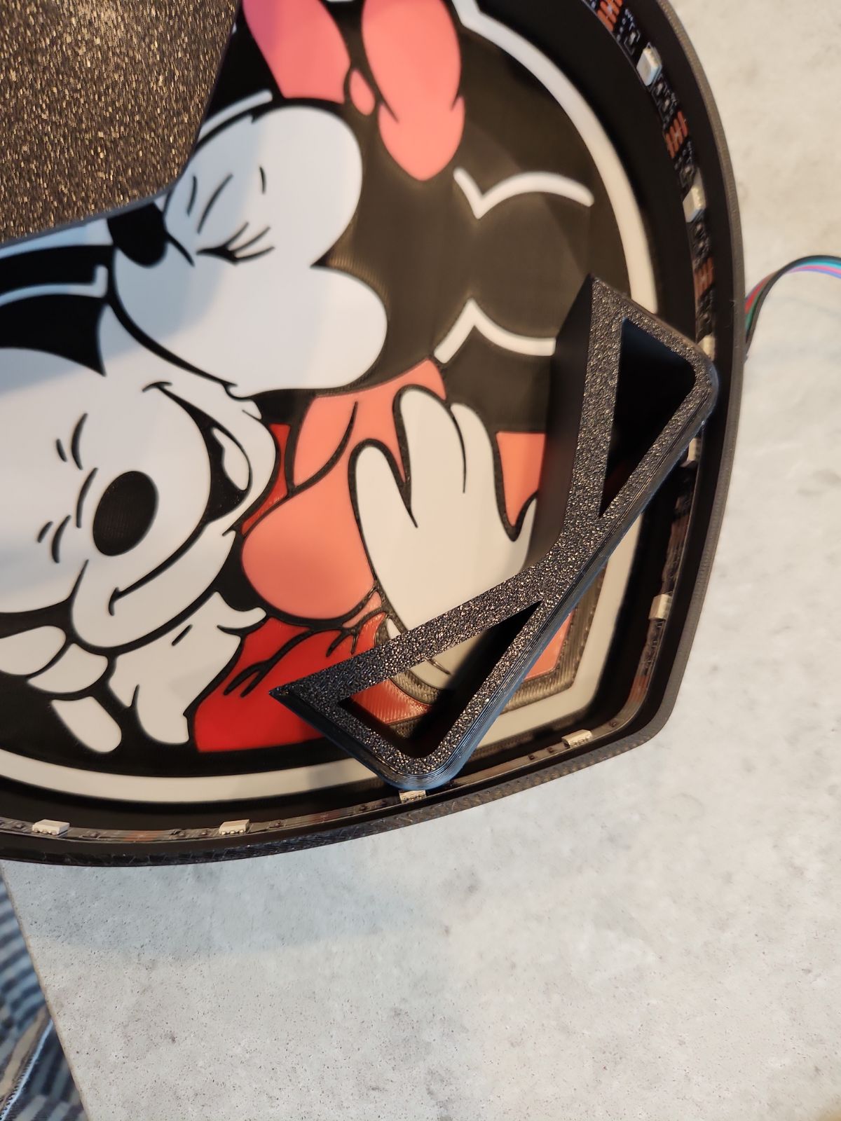 Mickey and Minnie Mouse LED Light Box With Stand