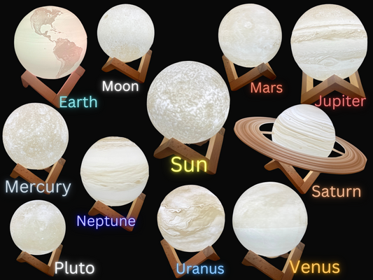 3D Printed Light Up Planet Globes