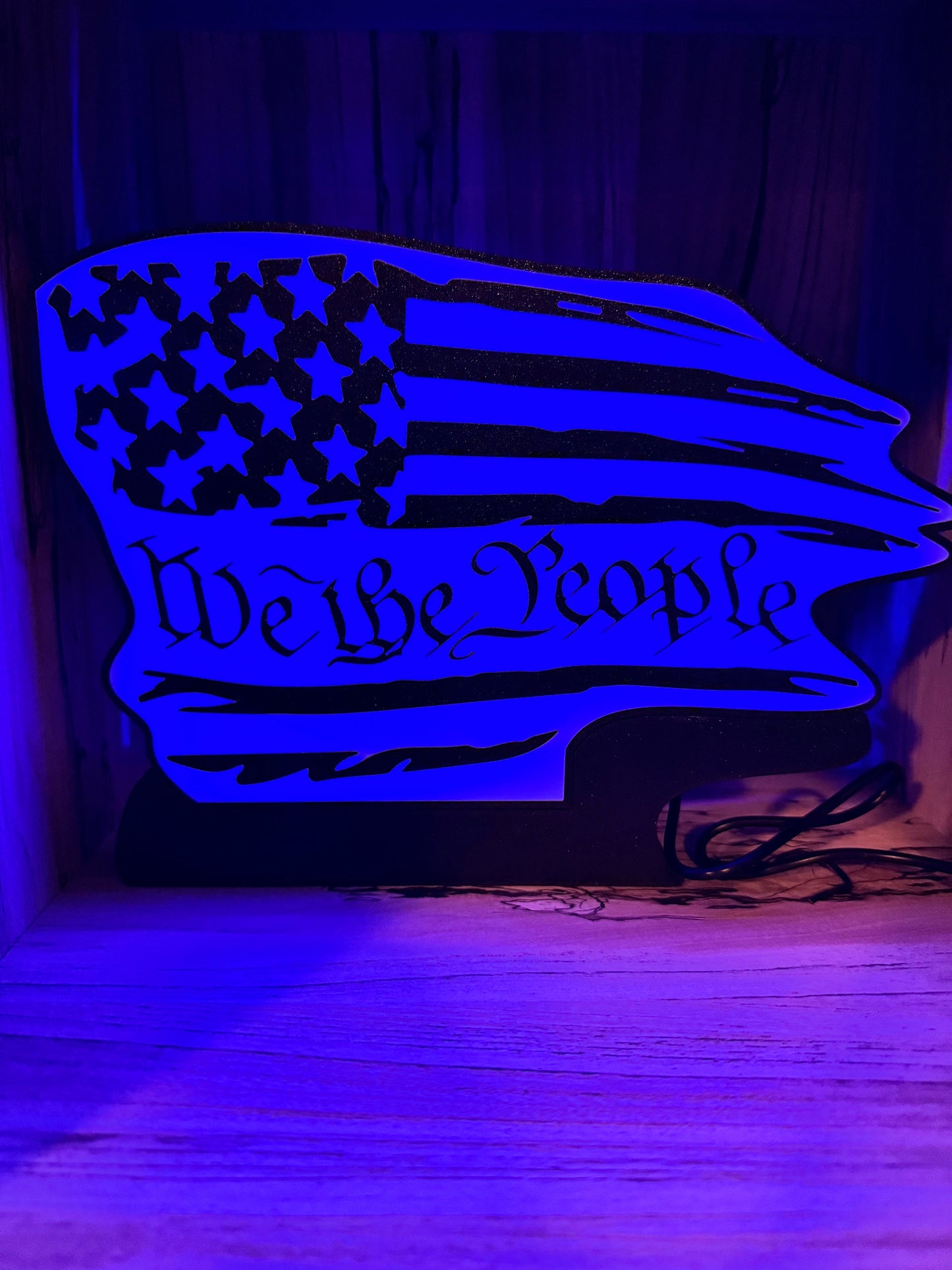 We The People Flag Light Box