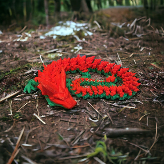 Glistening Crystal Dragon - Wide Array of Colors and Sizes - Perfect for Gifting - Intricate Gem Dragon - Flexible Fidget Toy - Cinderwing3D