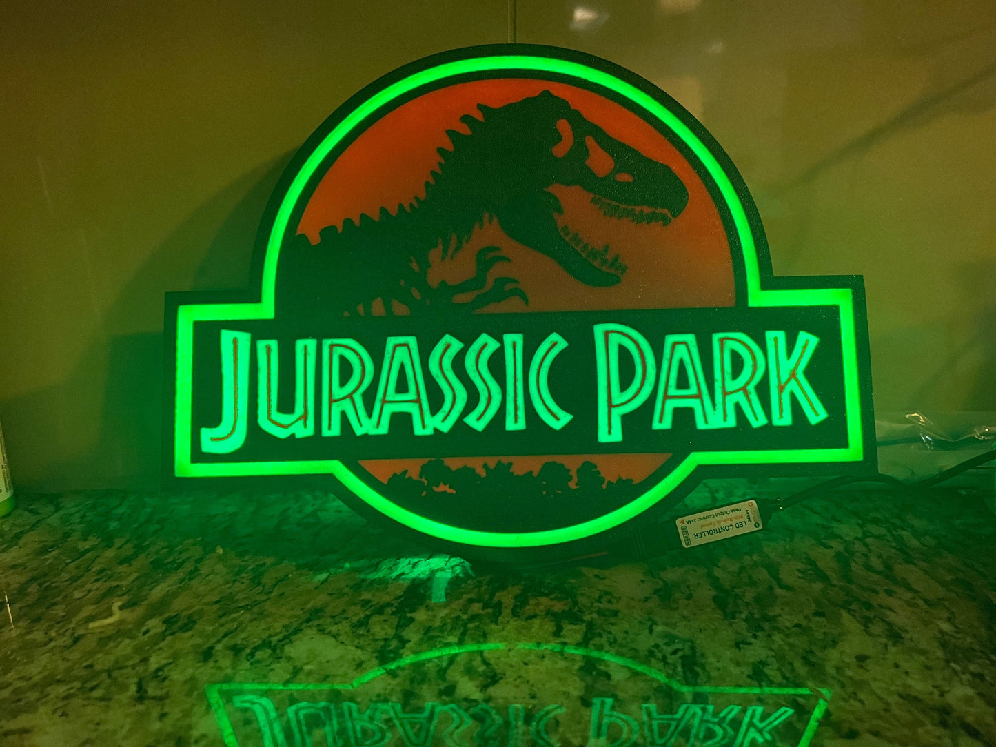 Custom Jurassic Park Light Box, Dinosaur Christmas Gift, Dinosaur Decor, Movie Lover Gift, Movie Home Decor