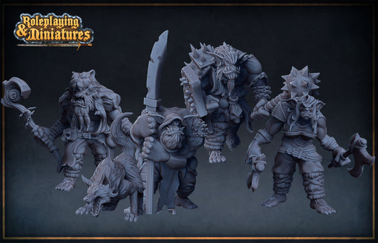 Dungeons and Dragon Bugbear Miniatures Individual or as a Kit with all 5 models. High-Quality DND RPG Miniature Role Playing & Miniatures
